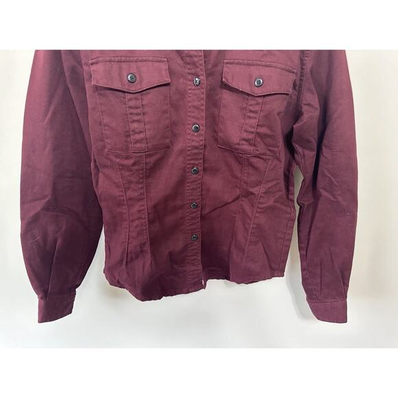 Women’s Harley Davidson Shirt Button Up Down Maroon Embroidered Button Shirt M - Picture 4 of 9